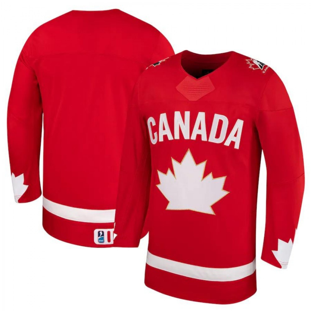 Unisex Blank Red Hockey Canada Alternate Replica Jersey-Pro Kit Vault | Brand New 26/27 Sports Jerseys